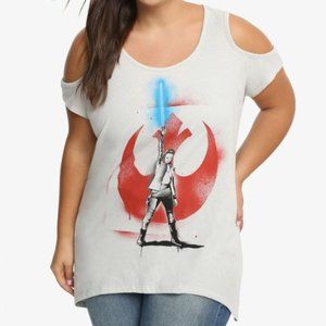 THE LAST JEDI REY RESISTANCE COLD SHOULDER TOP